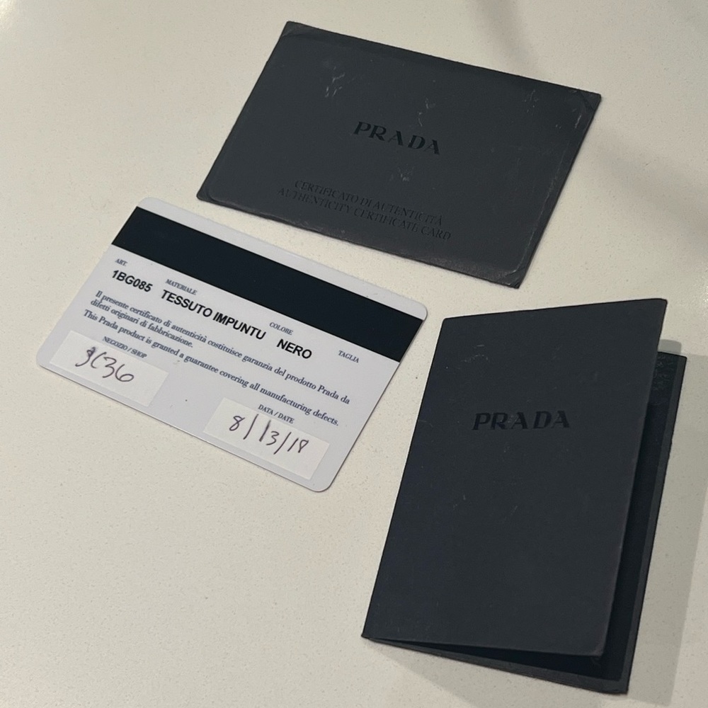 Prada Black Tessuto Impuntu Tote Bag ๐๐ - Picture 6 of 13